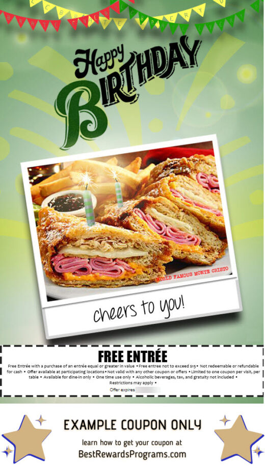 Free Birthday Meal at Bennigan's | Best Rewards Programs