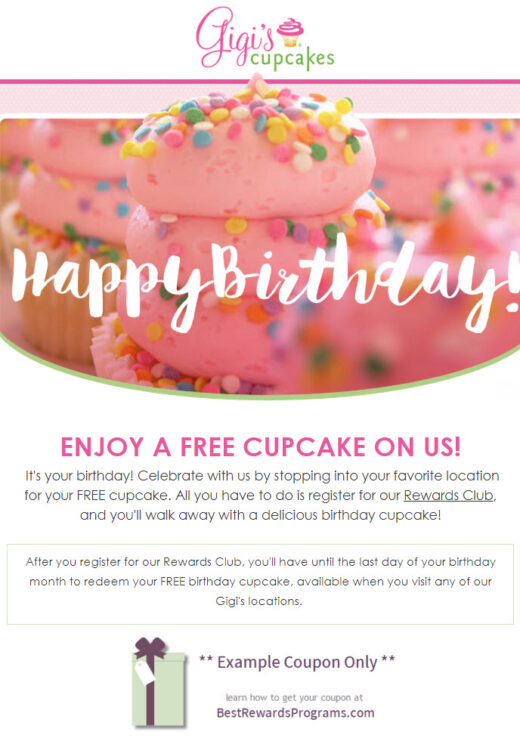 Gigi's Cupcakes Free Birthday Treat #GigisCupcakes
