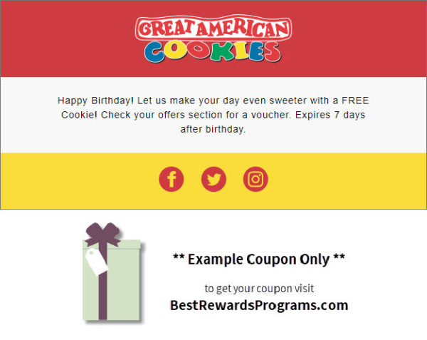 Great-American-Cookies-Free-Birthday-Gift | Best Rewards Programs