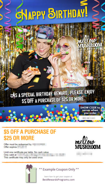 Mellow Mushroom Free Birthday Food #mellowmushroom