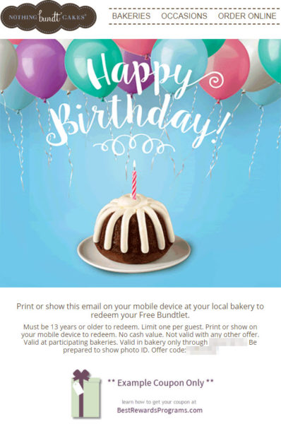 Nothing Bundt Cakes Free Birthday Food #nothingbundtcakes #nbcakes #nothingbundt