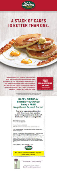 Perkins Free Birthday Meals #eatatperkins