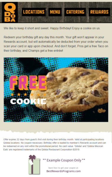 Free Birthday Food at Qdoba