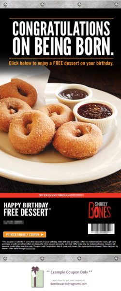 Free Birthday Food at Smokey Bones