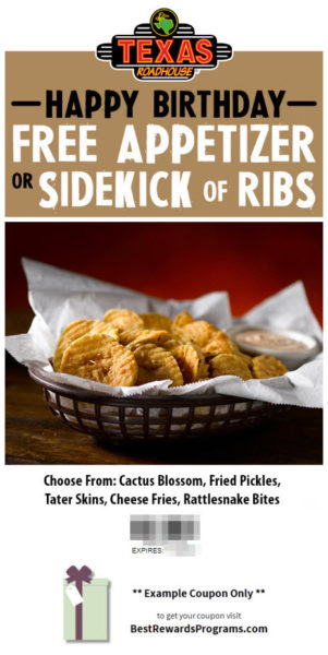 Free Birthday Food at Texas Roadhouse