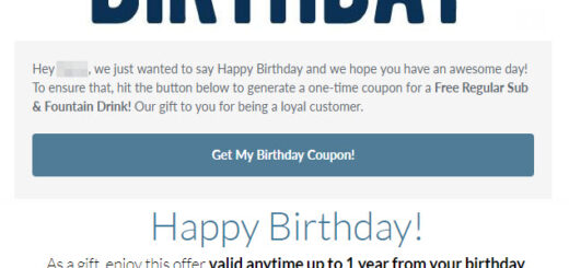 Free Birthday Food at Jersey Mike's