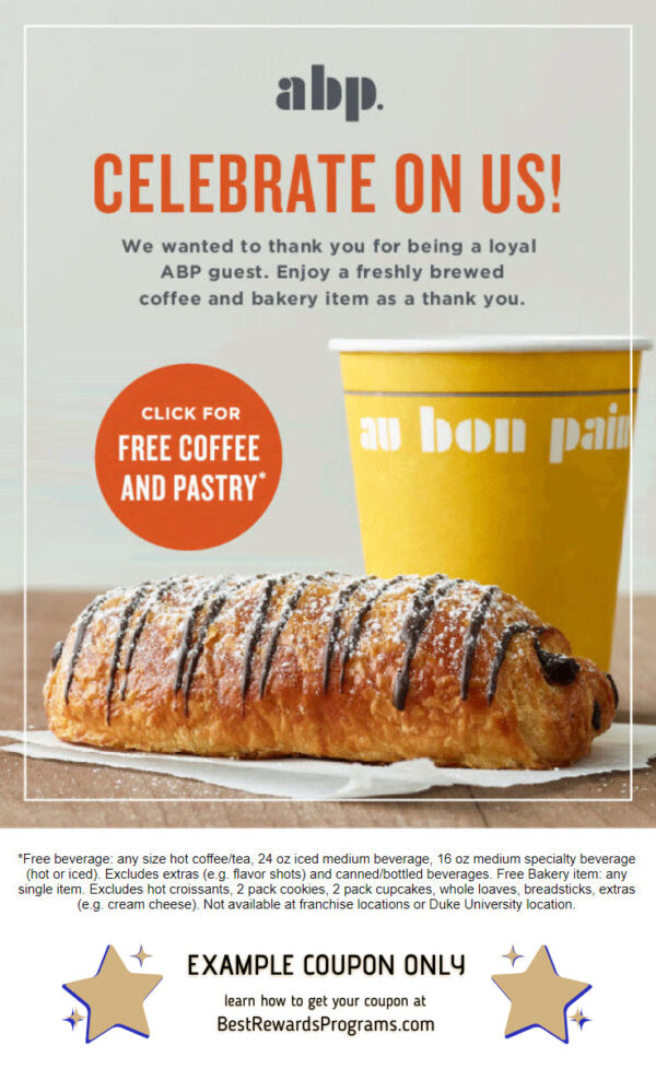 Au Bon Pain Free Birthday Gift