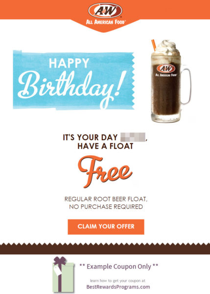 A&W Free Birthday Food #awrestaurants