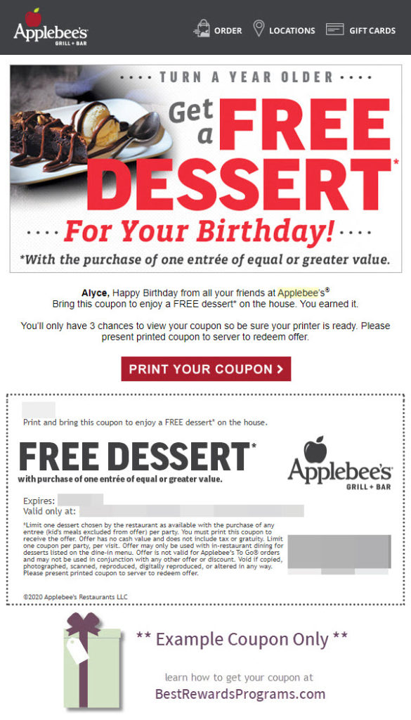 Applebees Free Birthday Gift Best Rewards Programs Applebees Free Birthday Gift Best Rewards Programs