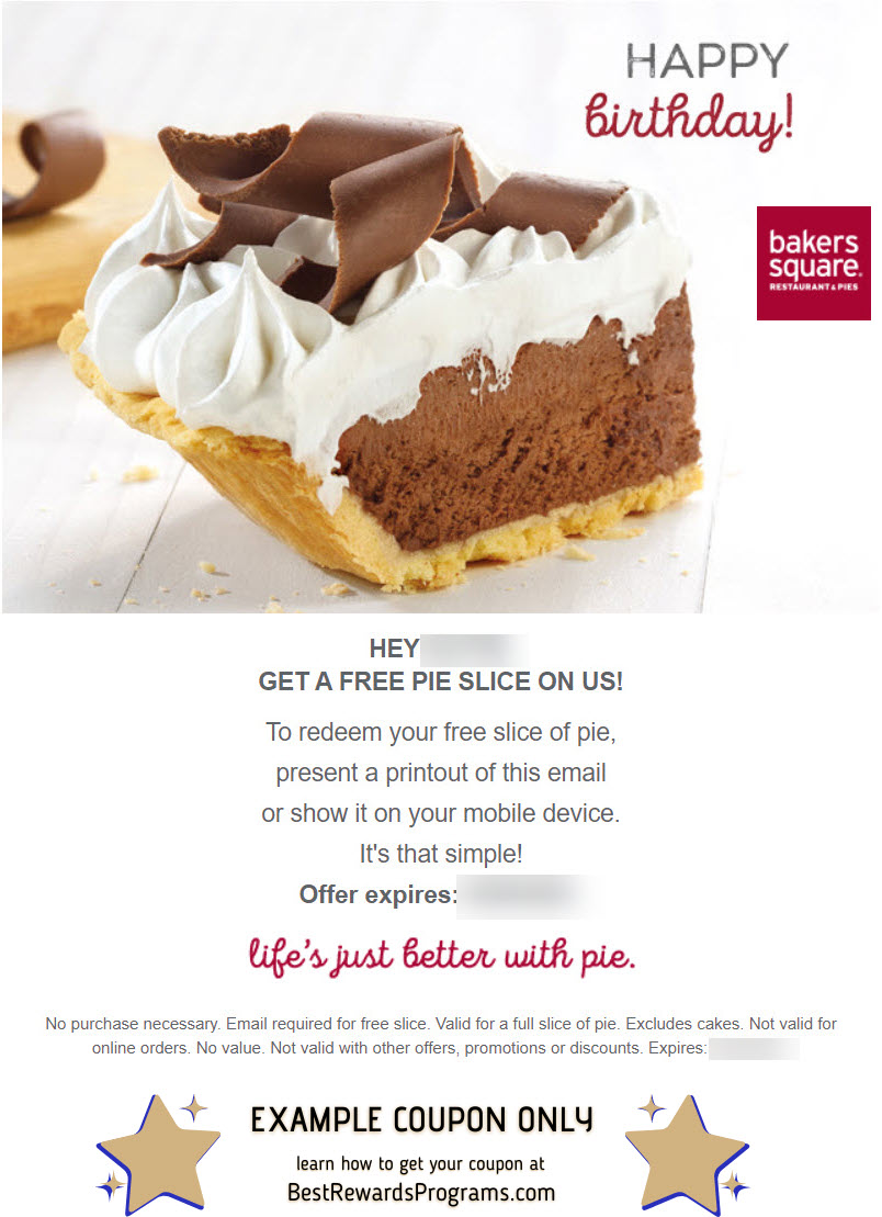 Bakers Square Free Birthday Food Best Rewards Programs
