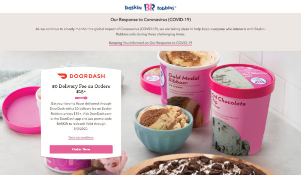 Baskin Robbins Free Ice Cream Delivery