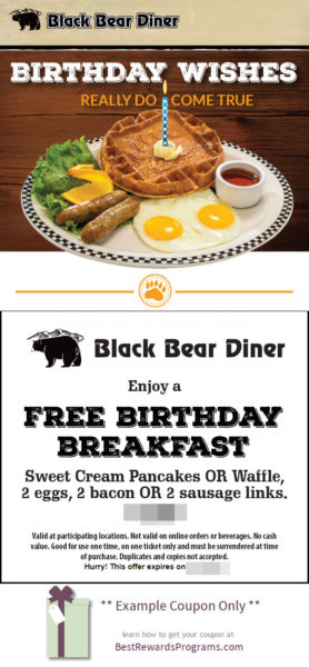 Black Bear Diner Free Birthday Meals #BlackBearDiner