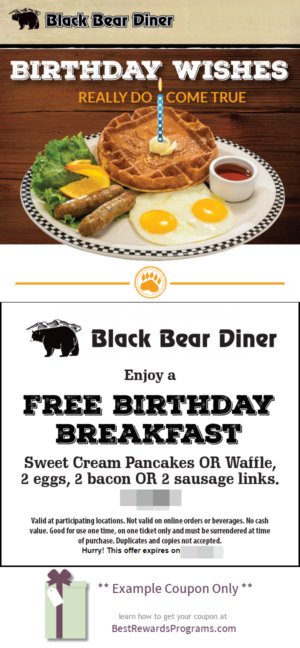Black Bear Diner Free Birthday Meals Best Rewards Programs