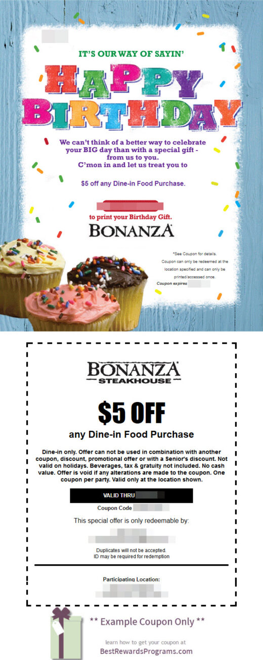 Bonanza Free Birthday Food #ponderosasteakhouse