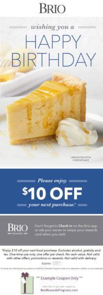 Brio Free Birthday Food #brioitalian #briotuscangrille #MyBrio