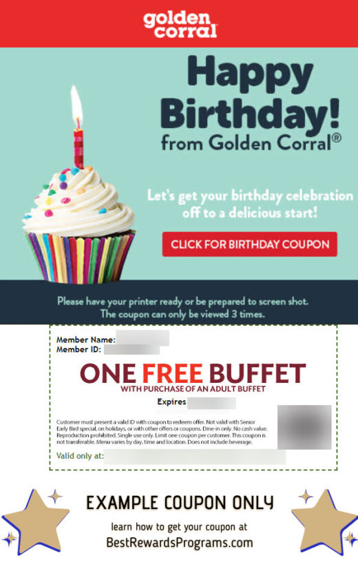 Golden Corral Free Birthday Meals Best Rewards Programs