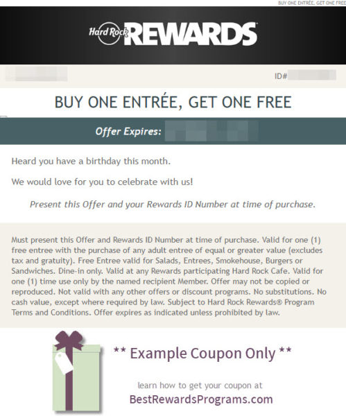 Hard Rock Free Birthday Food #hardrock #hardrockcafe