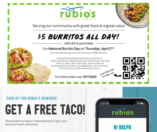 National Burrito Day at Rubio's