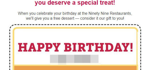 Ninety Nine Restaurant & Pub Free Birthday Food #99restaurants