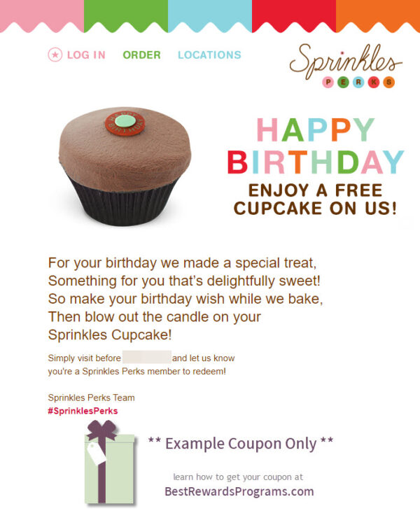 Sprinkles Free Birthday Food #sprinkles #sprinklescupcakes