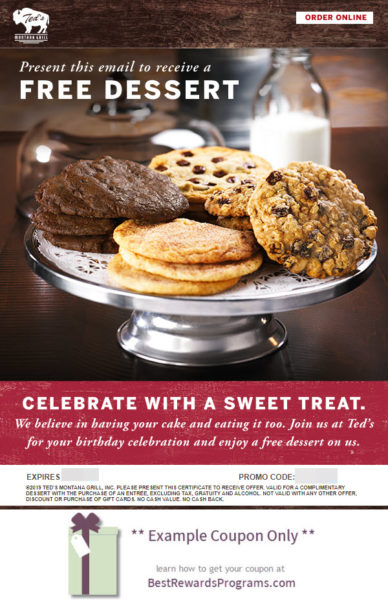 Ted's Montana Grill Free Birthday Food #tedsmontanagrill