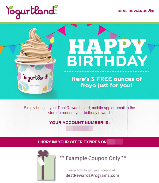 Yogurtland Free Birthday Food | Best Rewards Programs