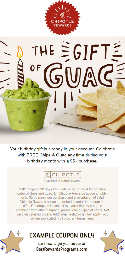 Chipotle Free Birthday Food Best Rewards Programs