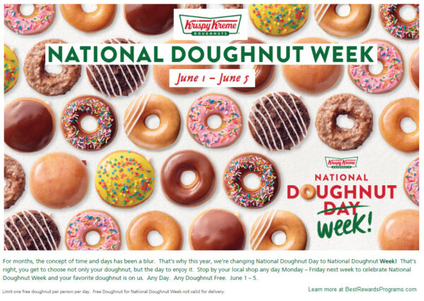 Krispy Kreme National Doughnut Week 2020 (June 1 - June 5)