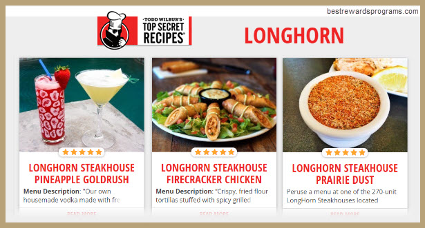 Longhorn recepten Online Top Secret recepten