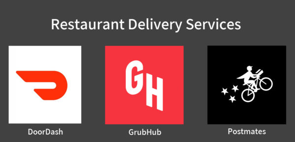 Local Restaurant Delivery Services DoorDash GrubHub Postmates