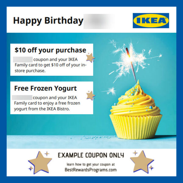 DEAL ALERT free IKEA birthday gift card (10) + free food!