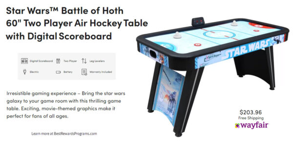Star Wars Gift Air Hockey Table