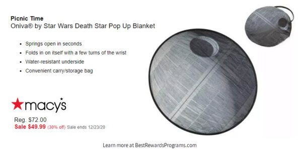 Star Wars Gift Pop Open Picnic Blanket