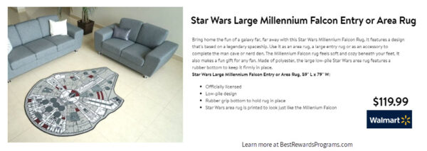Star Wars Gift Millennium Falcon Rug