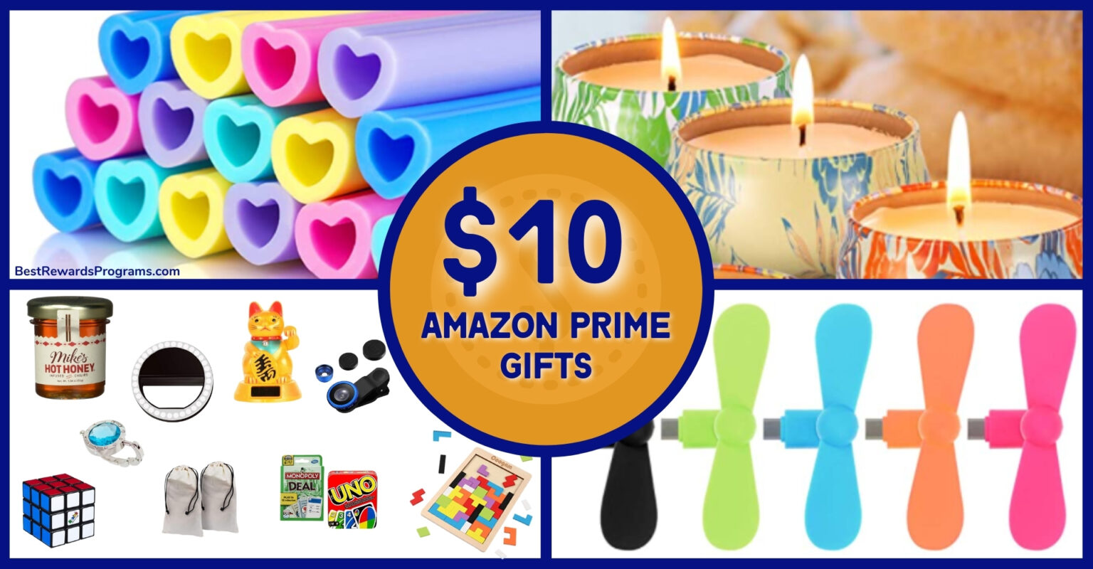Gift ideas for 10 or less plus free Amazon Prime shipping