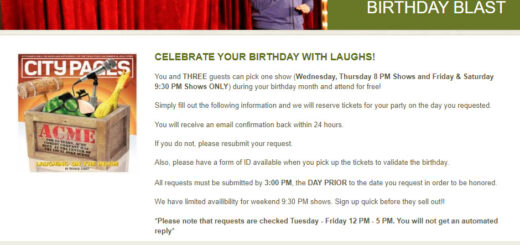 Acme Comedy Co Free Birthday Gift #AcmeComedyCo - details at BestRewardsPrograms.com