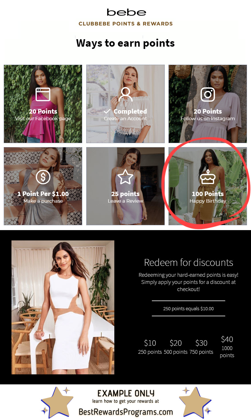 Bebe Birthday Gift - BestRewardsPrograms.com #Bebe