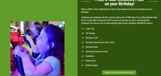 Boondocks Free Birthday Gift #BoondocksUtah - details at BestRewardsPrograms.com