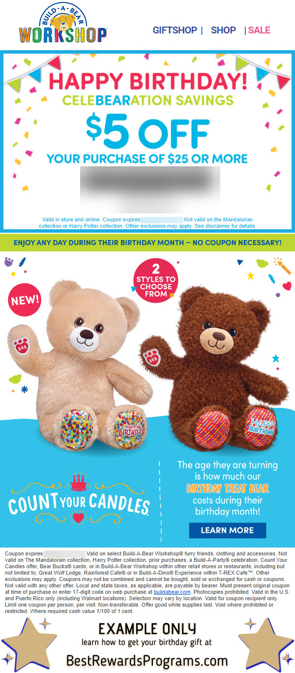 Free Birthday Gift At Build A Bear Best Rewards Programs Free Birthday Gift At Build A Bear Best Rewards Programs