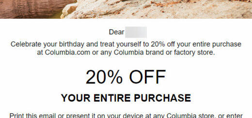 Columbia Sportswear Free Birthday Gift #Columbia1938 - details at BestRewardsPrograms.com