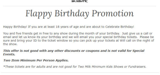 Flappers Comedy Club and Restaurant Free Birthday Gift #FlappersComedy - details at BestRewardsPrograms.com