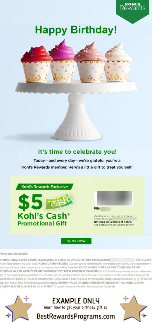 Kohl's Free Birthday Gift #kohls - details at BestRewardsPrograms.com