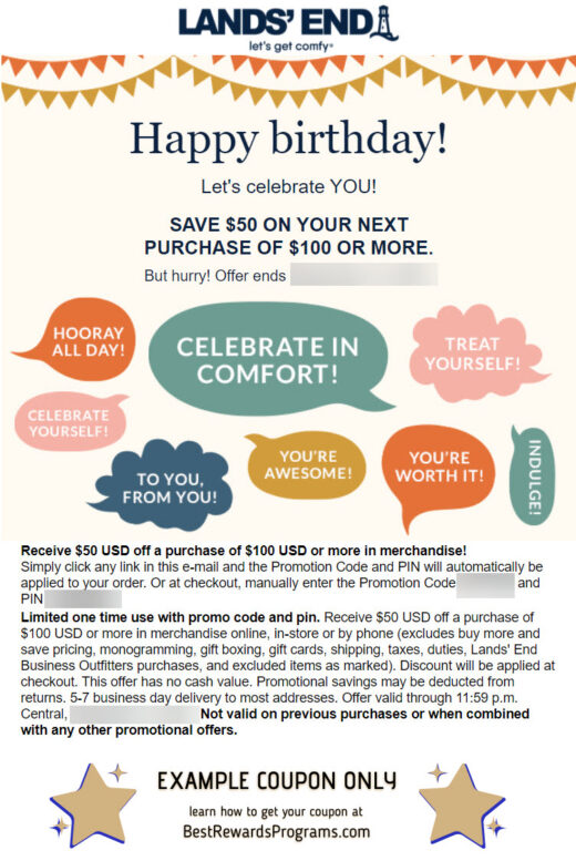 Free Birthday Gift at Lands' End