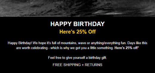 Quiksilver Free Birthday Gift #Quiksilver - details at BestRewardsPrograms.com