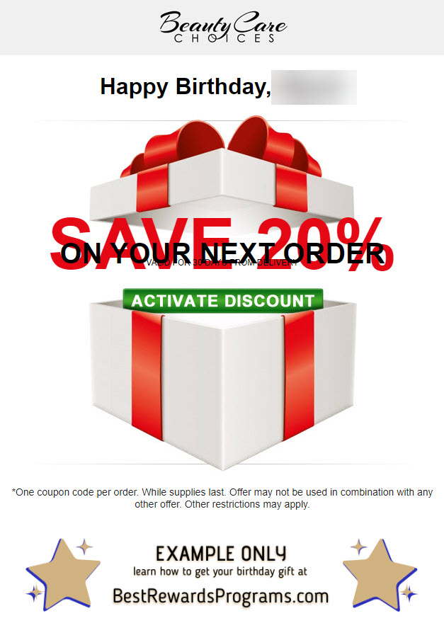 Beauty Care Choices Birthday Gift - BestRewardsPrograms.com #BeautyCareChoic