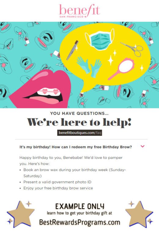 Benefit Cosmetics Free Birthday Gift - details at BestRewardsPrograms.com #benefitbeauty