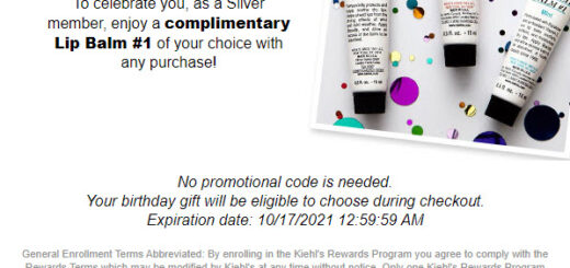 Kiehl's Free Birthday Gift - details at BestRewardsPrograms.com #Kiehls