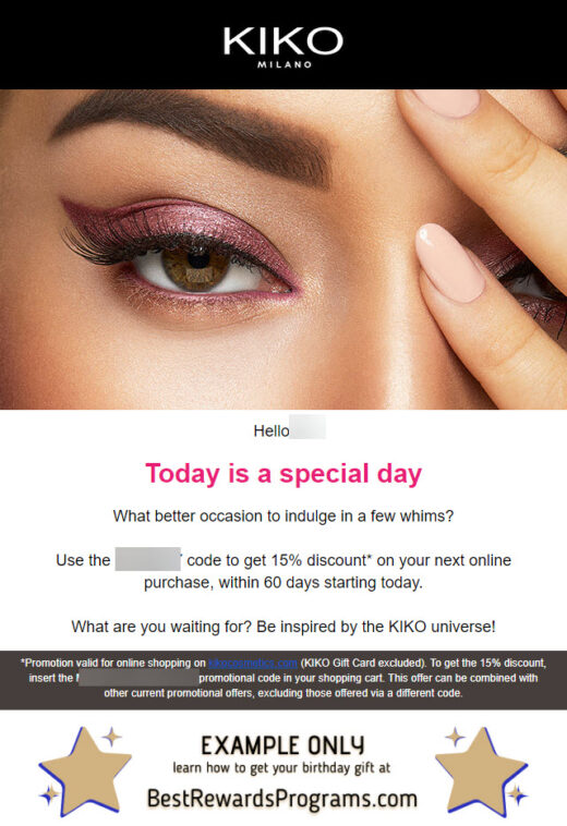 Kiko Milano Free Birthday Gift - details at BestRewardsPrograms.com #KIKOMILANOUSA