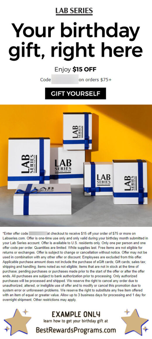 LAB SERIES Skincare for Men Free Birthday Gift - details at BestRewardsPrograms.com #LabSeries