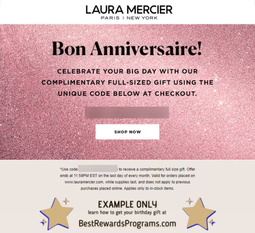 Laura Mercier Free Birthday Gift - details at BestRewardsPrograms.com #LauraMercier